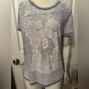 Lucky Brand Janis Joplin burn out tee S/M